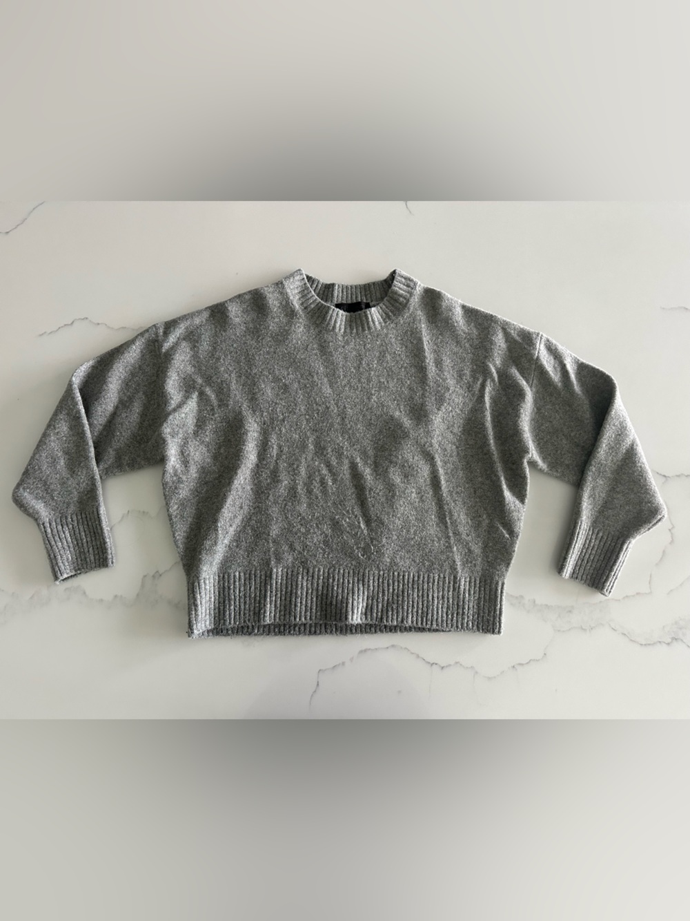 Zara Soft Knit Sweater - Gray Marl - Size M